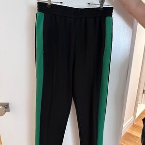 San Souci Black and Green Track Pants